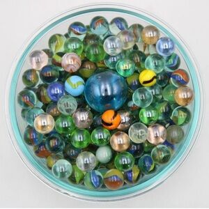 5+ Pounds Vintage Marble Lot
Beautiful Swirls, Colorful Mix, Solids,Cats
Eyes